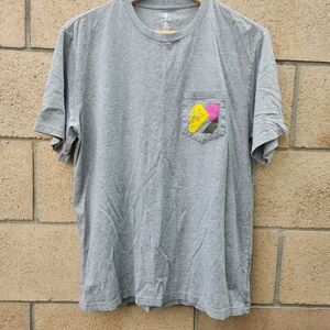 Converse All Star Chuck Taylor Men's Logo Short Sleeve T-Shirt Size L Gray